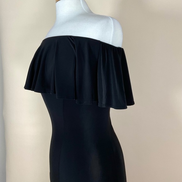 Black Off the Shoulder Dress - Picture 4 of 4